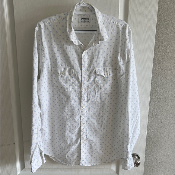 Gorgeous Express Linen Blend Blouse Large - Picture 1 of 6